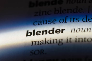 Blender Word'de bir sözlük. Blender kavramı.