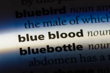 mavi kan Word'de bir sözlük. mavi kan kavramı.