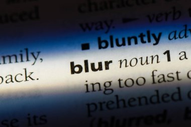 bir sözlüğü'ndeki sözcüğü bulanıklık. kavram bulanıklık.