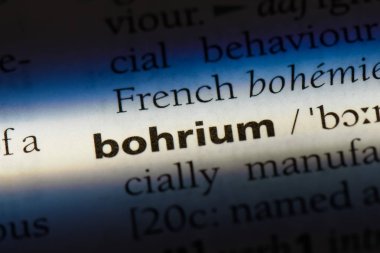 bohrium sözcük sözlüğe. bohrium kavramı.