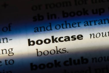 Kitaplık Word'de bir sözlük. kitaplık konsept.