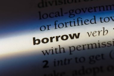 bir sözlüğü'ndeki sözcüğü ödünç. kavramı ödünç.