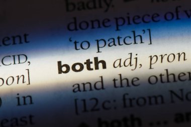 her ikisi de bir sözlükte kelime. Her iki kavramı.