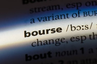 bir sözlüğü'ndeki Bourse sözcüğü. Bourse kavramı.