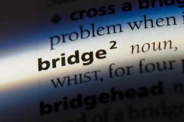 Köprüyü Word'de bir sözlük. Köprü.