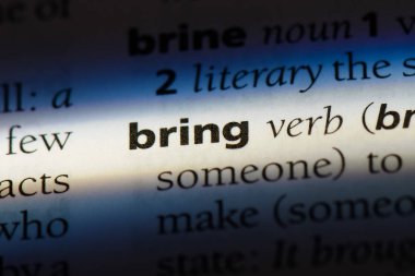 sözcük sözlükte getir. kavram getirmek.