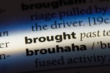 sözcük sözlükte getirdim. getirdi kavramı.