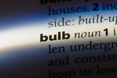 ampul Word'de bir sözlük. ampul kavramı.
