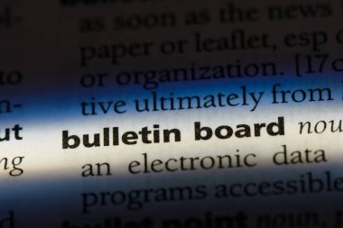 bülten panosu Word'de bir sözlük. İlan tahtası kavramı.