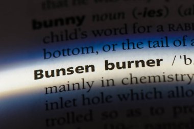Bunsen burner Word'de bir sözlük. Bunsen burner kavramı.