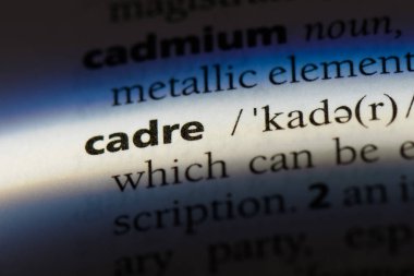 kadro Word'de bir sözlük. kadro kavramı.