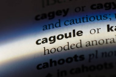 Cagoule sözcük sözlüğe. Cagoule kavramı.