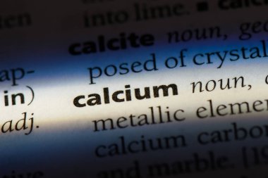 kalsiyum Word'de bir sözlük. kalsiyum kavramı.