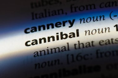 bir sözlüğü'ndeki yamyam sözcüğü. yamyam kavram.