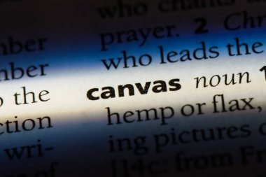 bir sözlüğü'ndeki sözcüğü tuval. tuval kavramı.