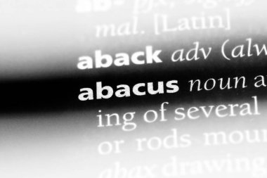 Abaküs Word'de bir sözlük. Abaküs kavramı.