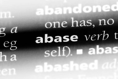 bir sözlüğü'ndeki sözcüğü abase. kavram abase.