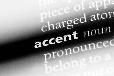 aksan Word'de bir sözlük. aksan kavramı.