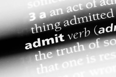 bir sözlüğü'ndeki sözcüğü itiraf. kavramı kabul.