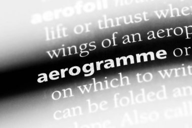 Aerogramme sözcük sözlüğe. Aerogramme kavramı.