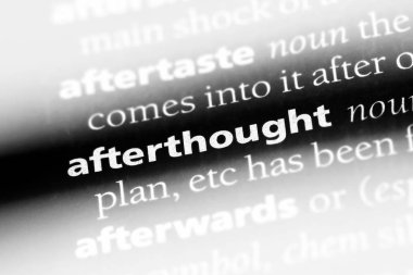 sonradan Word'de bir sözlük. sonradan kavramı.