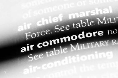 Hava commodore Word'de bir sözlük. Hava commodore kavramı.