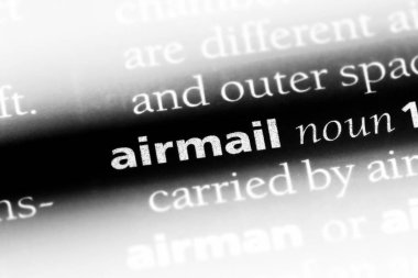 bir sözlüğü'ndeki sözcüğü posta. Havayolu kavramı.