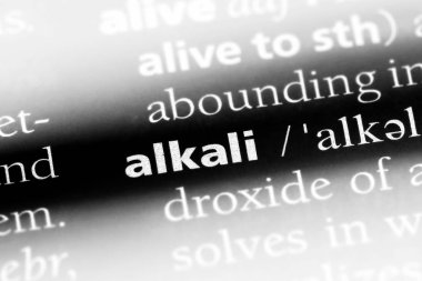 alkali Word'de bir sözlük. alkali kavramı.