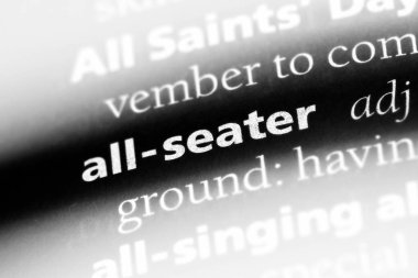 bir sözlüğü'ndeki tüm koltuklu sözcüğü. Tüm koltuklu kavramı.