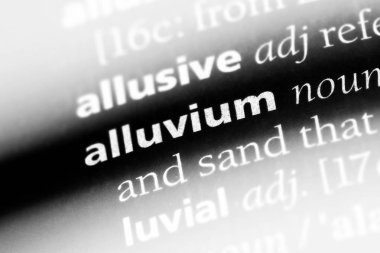 alüvyon Word'de bir sözlük. alüvyon kavramı.