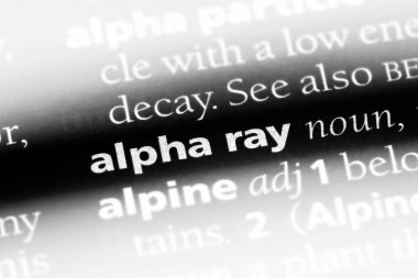 Alpha ray sözcük sözlüğe. Alpha ray kavramı.