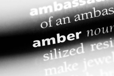 bir sözlük Amber Word'de. Amber kavramı.