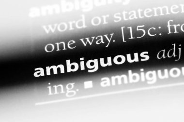 bir sözlük belirsiz Word'de. belirsiz kavram.