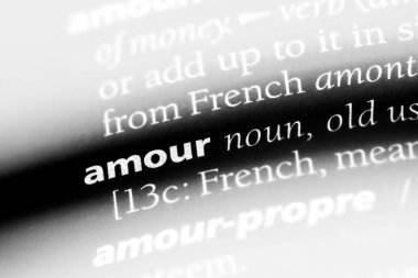 Amour Sözlükteki kelime. Amour kavramı.