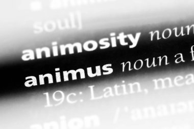 bir sözlüğü'ndeki Animus sözcüğü. Animus kavramı.