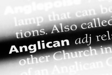 bir sözlüğü'ndeki Anglikan sözcüğü. Anglikan kavramı.