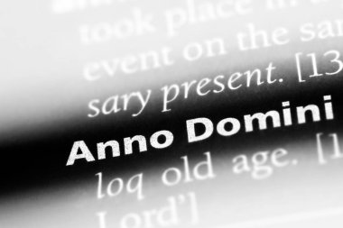 sözlükte anno domini kelime. anno domini kavramı.
