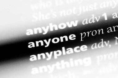 Herkes bir sözlükte kelime. kimse kavramı.