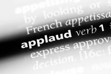 bir sözlüğü'ndeki sözcüğü alkışlıyoruz. kavram alkışlıyorum.