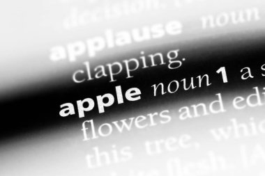 elma Word'de bir sözlük. elma kavramı.