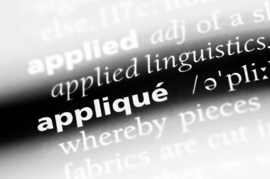 aplike Word'de bir sözlük. aplike kavramı.