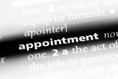 randevu Word'de bir sözlük. randevu kavramı.