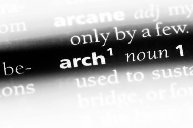 bir sözlüğü'ndeki sözcüğü, arch. Kemer kavramı.