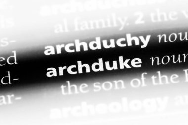 Arşidük Word'de bir sözlük. Arşidük kavramı.