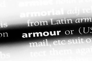 bir sözlüğü'ndeki sözcüğü zırh. zırh kavramı.