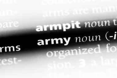 Ordu Word'de bir sözlük. Ordu kavramı.