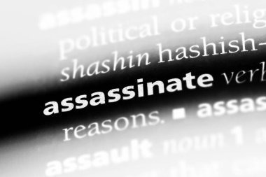 bir sözlüğü'ndeki sözcüğü suikast. kavram suikast.