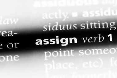 bir sözlüğü'ndeki sözcüğü atayın. kavram atamak.