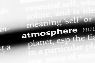 atmosfer Word'de bir sözlük. atmosfer kavramı.