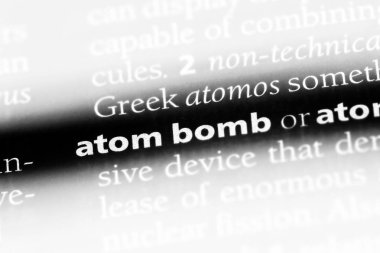 Atom bombası Word'de bir sözlük. Atom bombası kavramı.